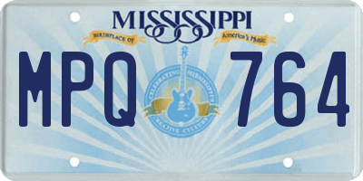 MS license plate MPQ764