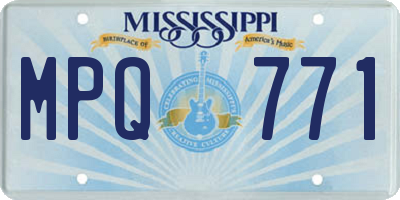 MS license plate MPQ771