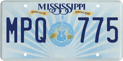 MS license plate MPQ775