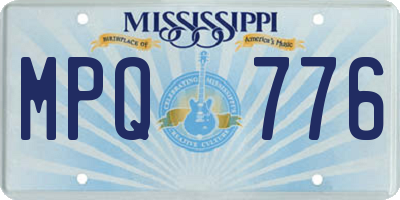 MS license plate MPQ776