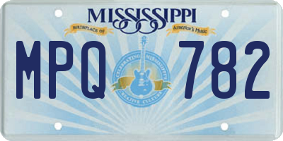 MS license plate MPQ782
