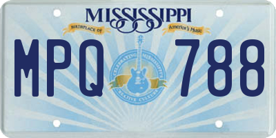 MS license plate MPQ788