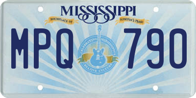 MS license plate MPQ790