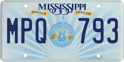 MS license plate MPQ793