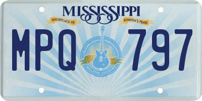 MS license plate MPQ797
