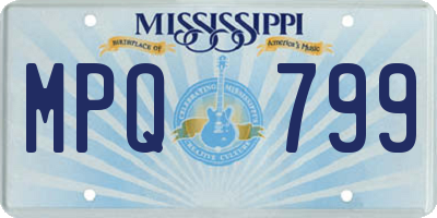MS license plate MPQ799