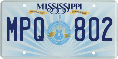 MS license plate MPQ802