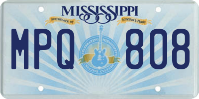 MS license plate MPQ808