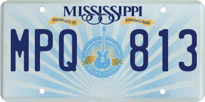 MS license plate MPQ813