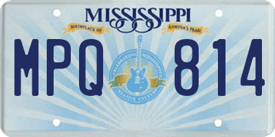 MS license plate MPQ814