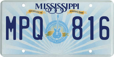 MS license plate MPQ816