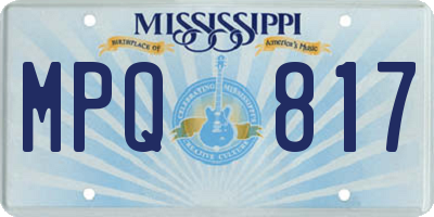 MS license plate MPQ817
