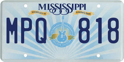 MS license plate MPQ818