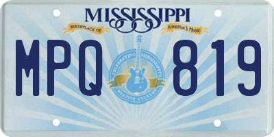 MS license plate MPQ819