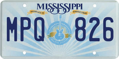 MS license plate MPQ826