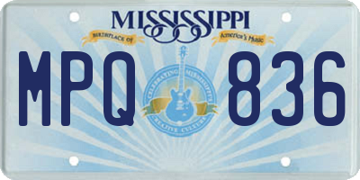 MS license plate MPQ836