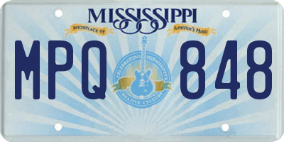 MS license plate MPQ848
