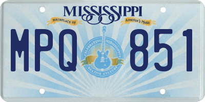 MS license plate MPQ851