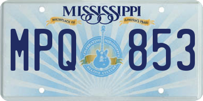 MS license plate MPQ853