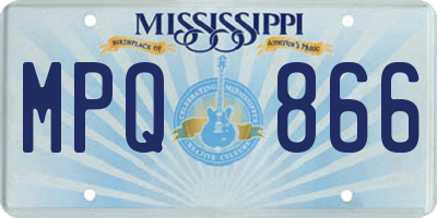 MS license plate MPQ866