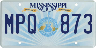 MS license plate MPQ873