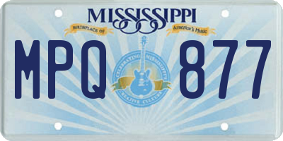 MS license plate MPQ877