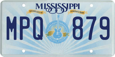 MS license plate MPQ879