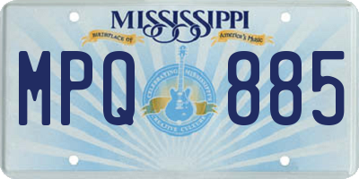 MS license plate MPQ885