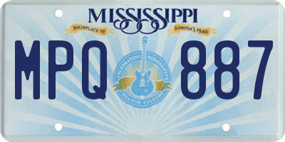 MS license plate MPQ887