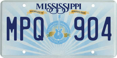 MS license plate MPQ904