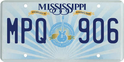 MS license plate MPQ906