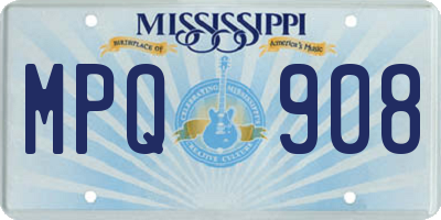 MS license plate MPQ908