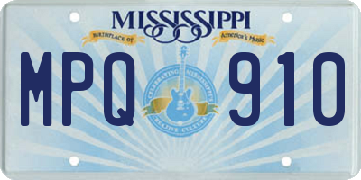 MS license plate MPQ910