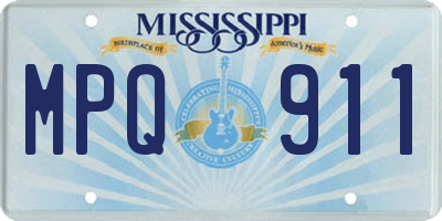 MS license plate MPQ911