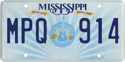 MS license plate MPQ914