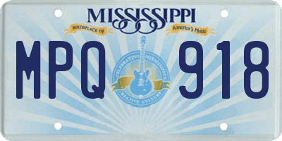 MS license plate MPQ918