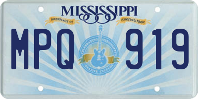 MS license plate MPQ919