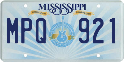 MS license plate MPQ921