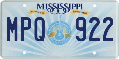 MS license plate MPQ922