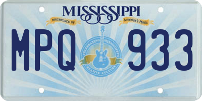 MS license plate MPQ933