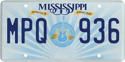 MS license plate MPQ936