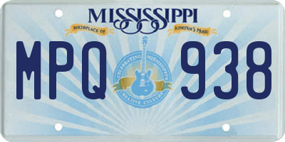 MS license plate MPQ938