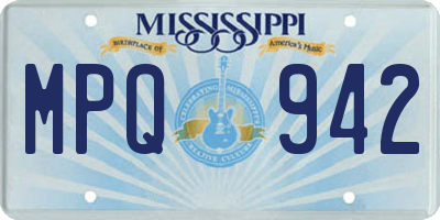 MS license plate MPQ942
