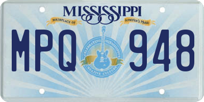 MS license plate MPQ948