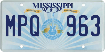 MS license plate MPQ963