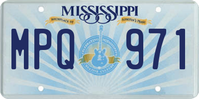 MS license plate MPQ971