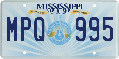MS license plate MPQ995