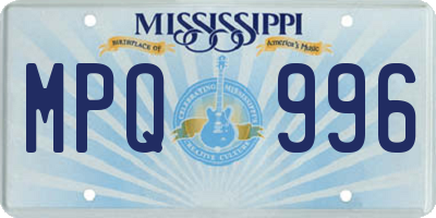 MS license plate MPQ996