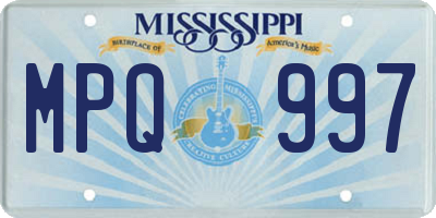 MS license plate MPQ997