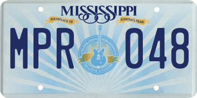MS license plate MPR048